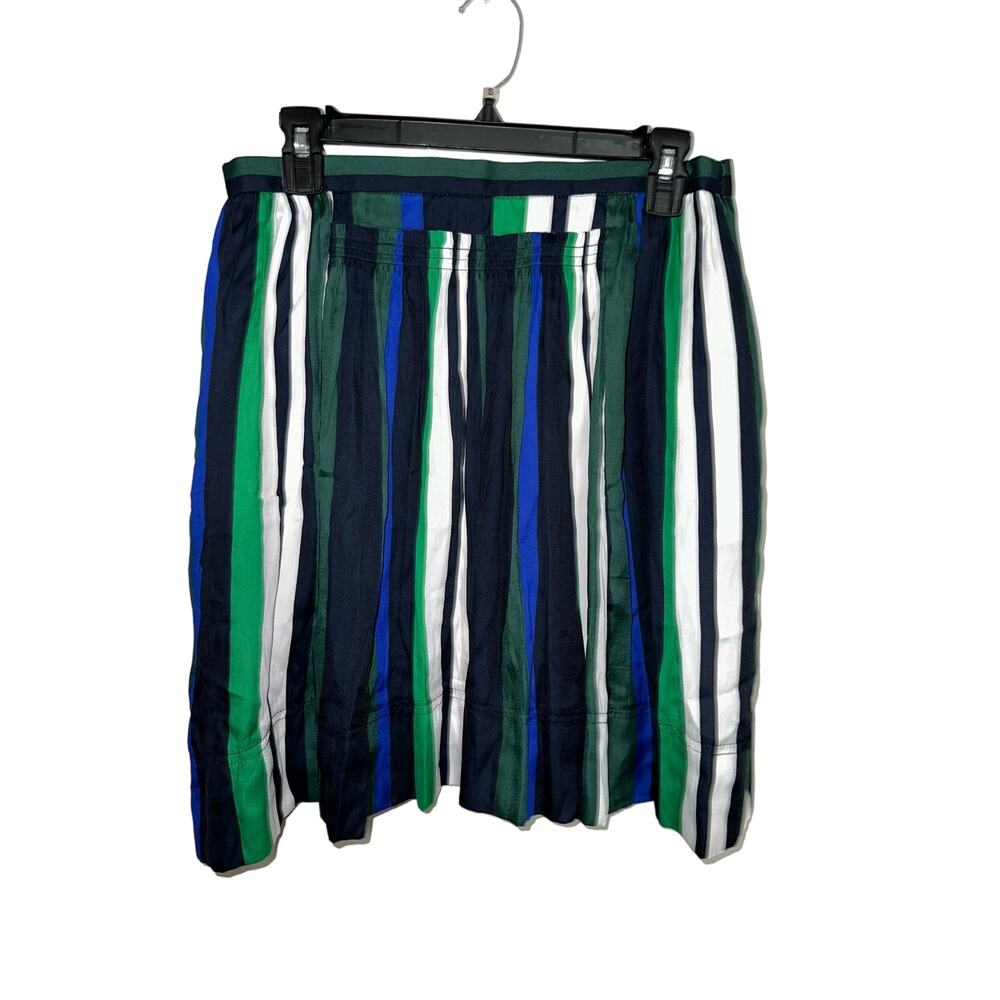 Banana Republic Blue and Green Flowy Cupcake Skirt Short Mini Pleated Preppy 2